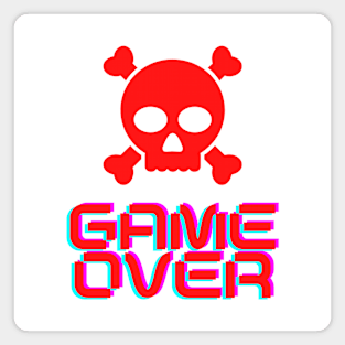 Game Over Fun Gamer Apparel Magnet